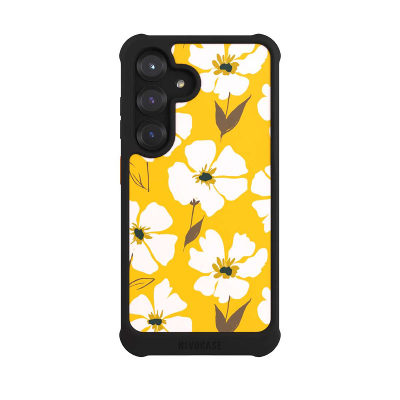 Galaxy S25 NIVOmax Flower meadow on yellow ocher