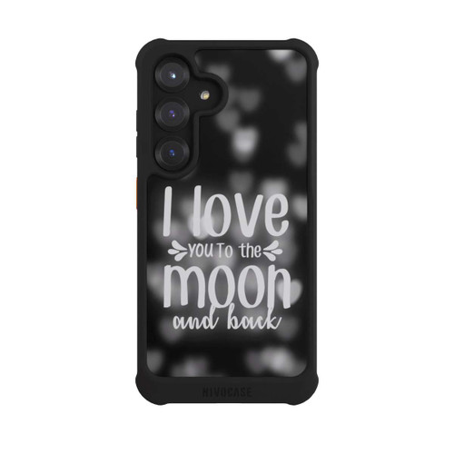Samsung Galaxy S25 NIVOmax I Love You to The Moon And Back Black Hearts