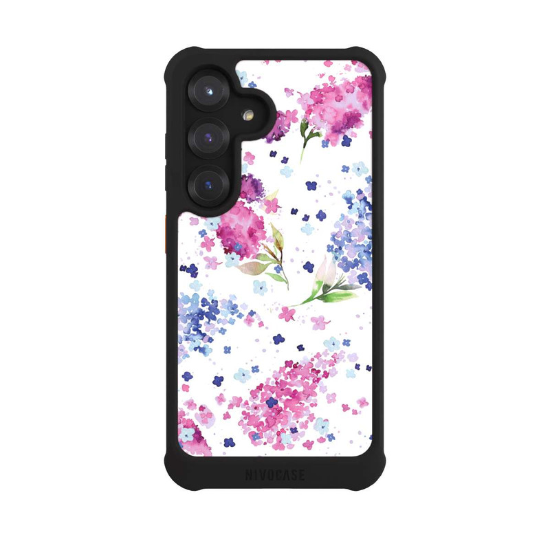 Galaxy S25 NIVOmax Floral Hydrangeas Lilac Pink