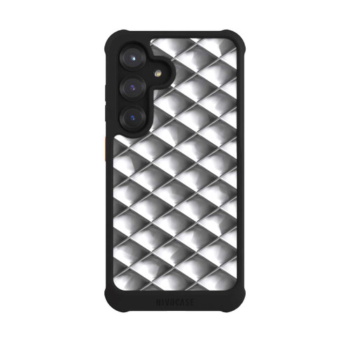 Samsung Galaxy S25 NIVOmax Glamour Silver Squares