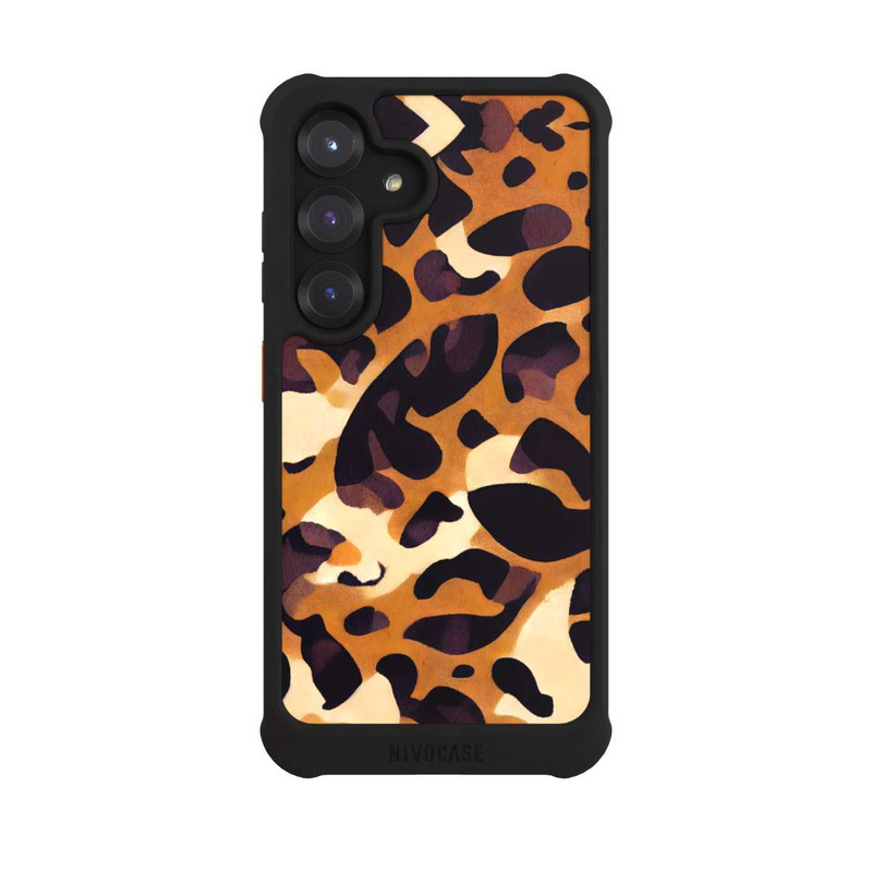 Galaxy S25 NIVOmax motif lion marron clair