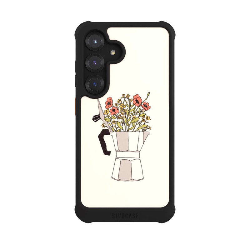 Galaxy S25 NIVOmax Moka Blumen