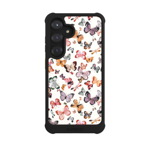 Samsung Galaxy S25 NIVOmax Flying Butterflies Countryside Apricot