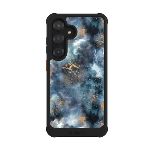 Samsung Galaxy S25 NIVOmax Smoky Marble Watercolor Navy
