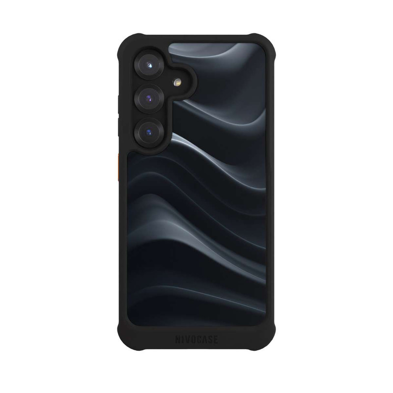Galaxy S25 NIVOmax Black Waves Texture