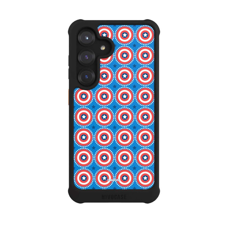 Galaxy S25 NIVOmax Captain American Shield Pattern