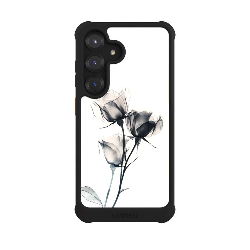 Galaxy S25 NIVOmax Schwarze Blume
