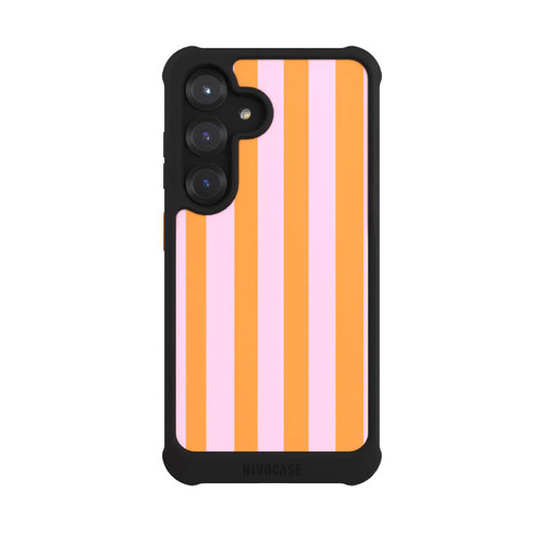 Samsung Galaxy S25 NIVOmax Orange Rosa Streifen