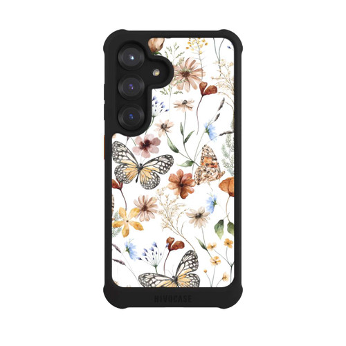 Samsung Galaxy S25 NIVOmax Wildflowers and Butterflies Pattern