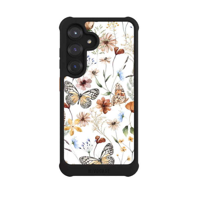 Galaxy S25 NIVOmax Wildflowers and Butterflies Pattern