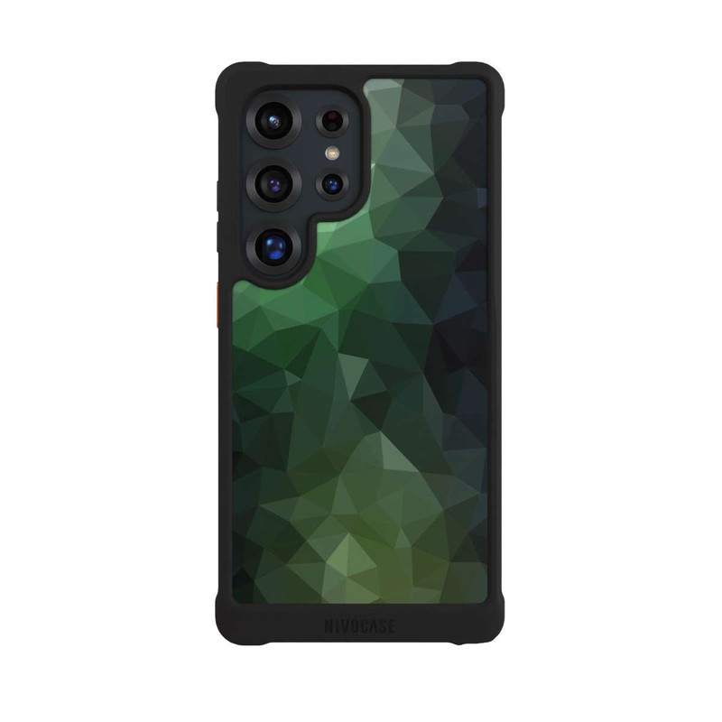 Galaxy S25 Ultra NIVOmax Polygonal Mosaic Green