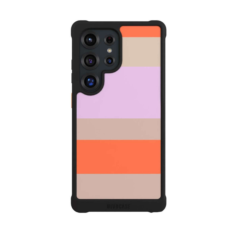 Galaxy S25 Ultra NIVOmax Moca Lila Orange Stripes