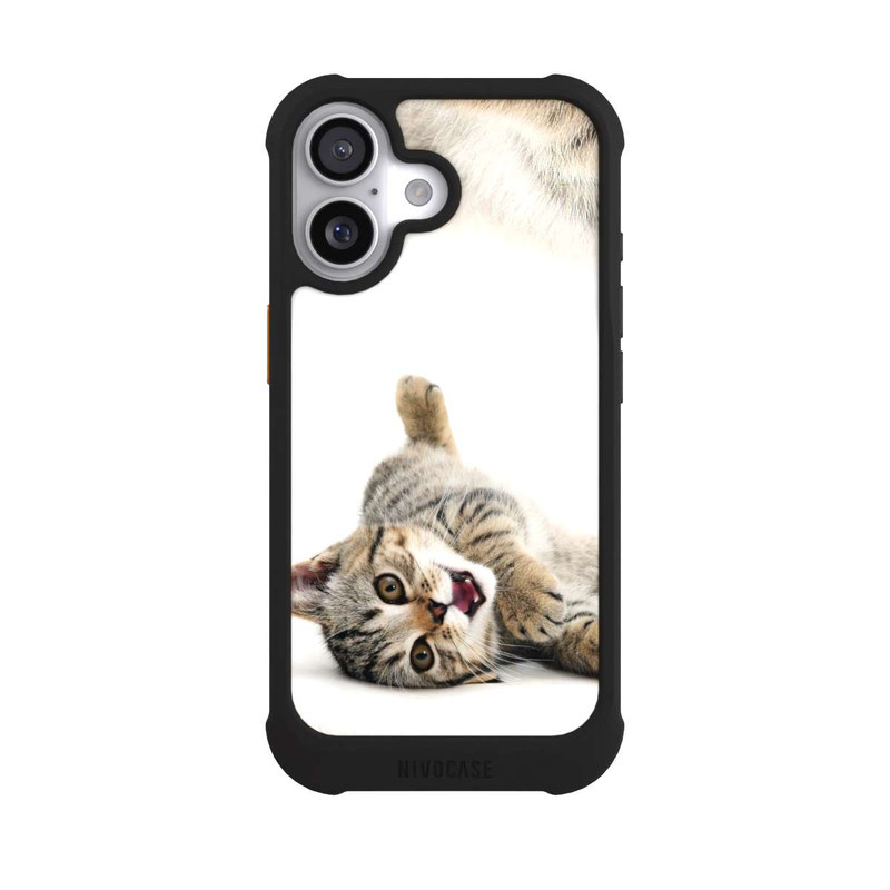 iPhone 17 NIVOmax Sich wälzende Katze