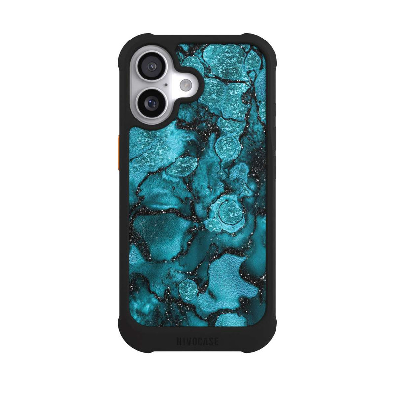 iPhone 17 NIVOmax Paillettes Bleues