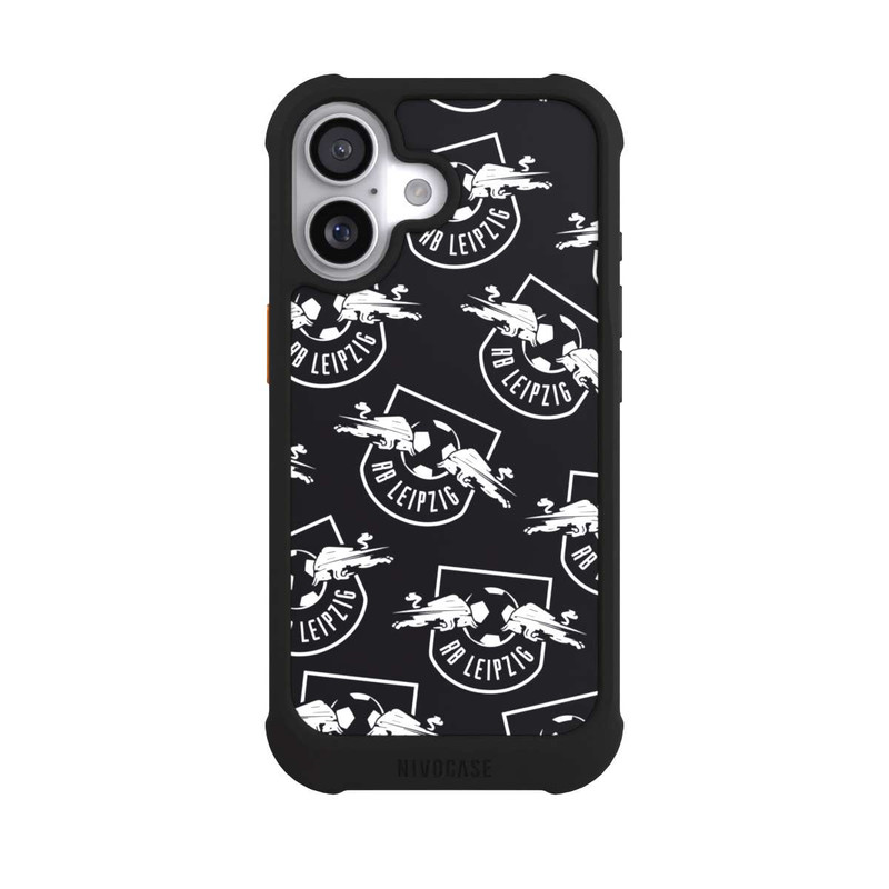 iPhone 17 NIVOmax Logos RB Leipzig Weiß auf Schwarz