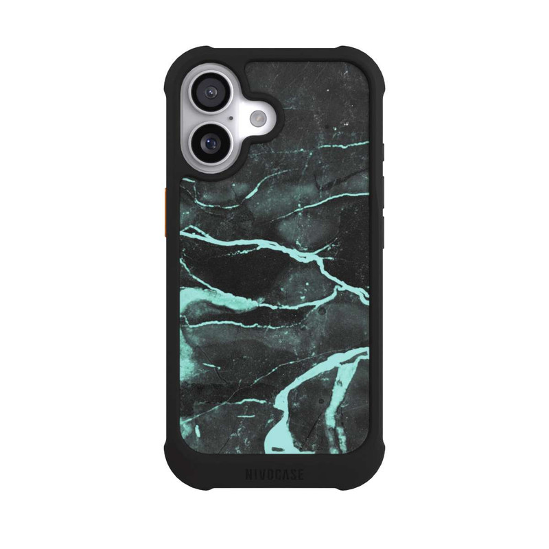 iPhone 17 NIVOmax Grauer und blauer Marmor