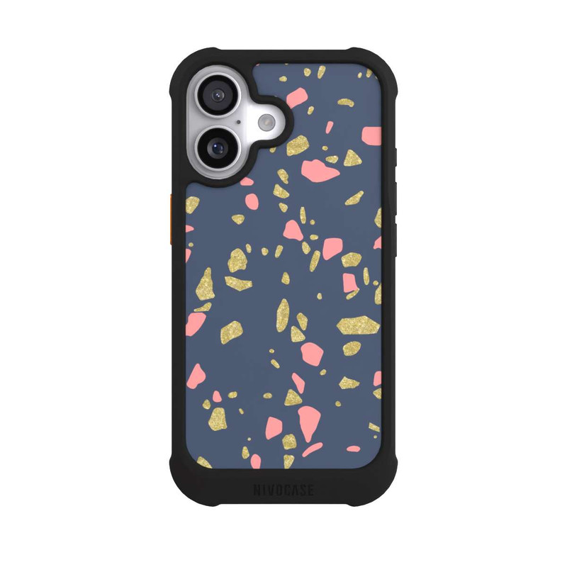 iPhone 17 NIVOmax Terazzo Gold-Optik