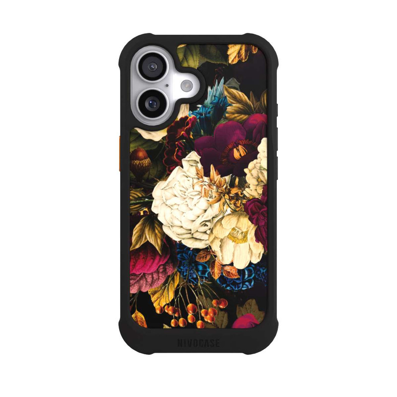 iPhone 17 NIVOmax Fleurs vintage sombres