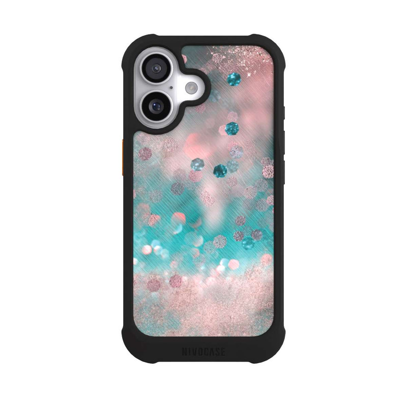 iPhone 17 NIVOmax Türkis-glamouröser Glitzerlook