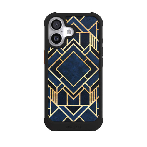  NIVOmax Kunst Deko Blau Golddruck