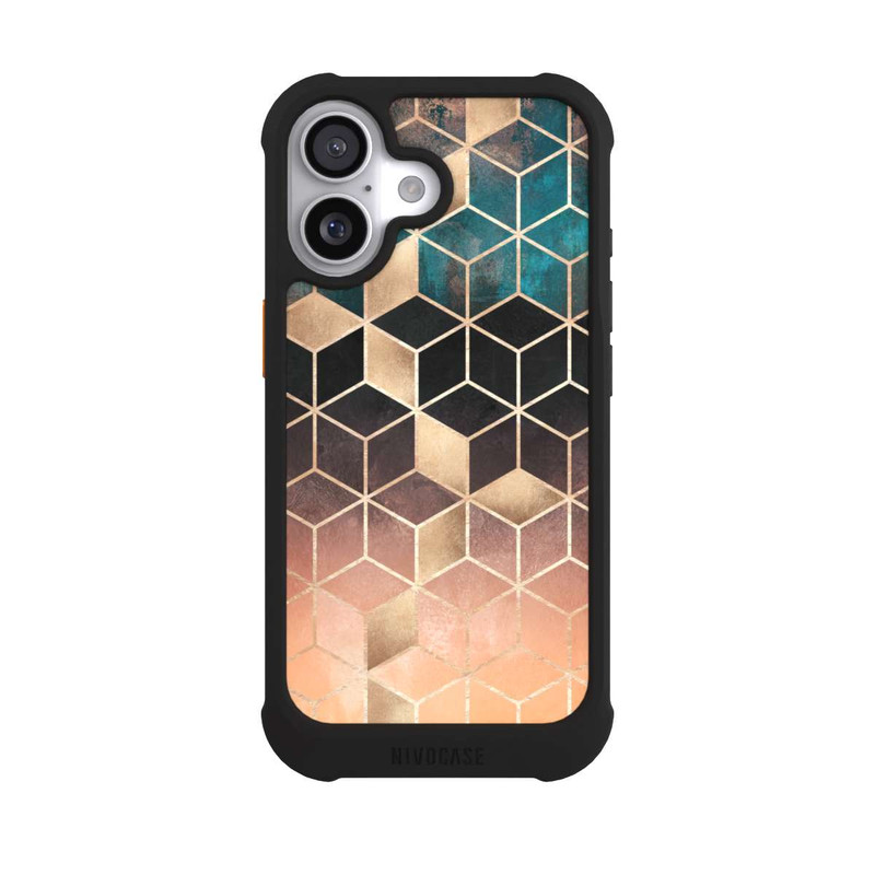 iPhone 17 NIVOmax Ombre Traum Würfel Gold Druck