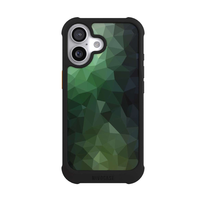 iPhone 17 NIVOmax Polygonal Mosaic Green