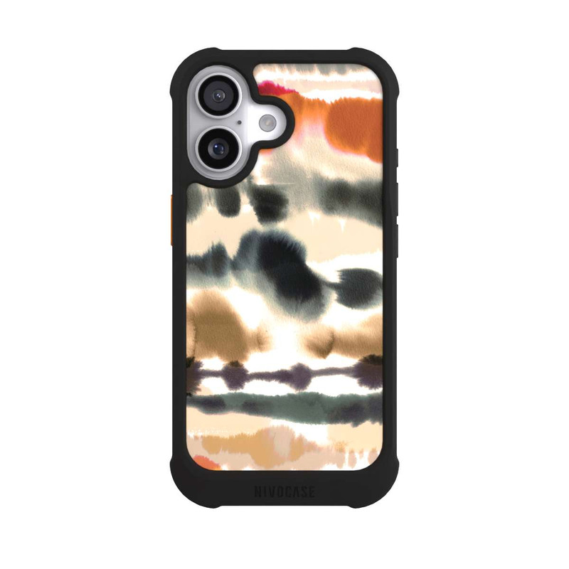 iPhone 17 NIVOmax Soft Nautical Watercolor Lines Orange
