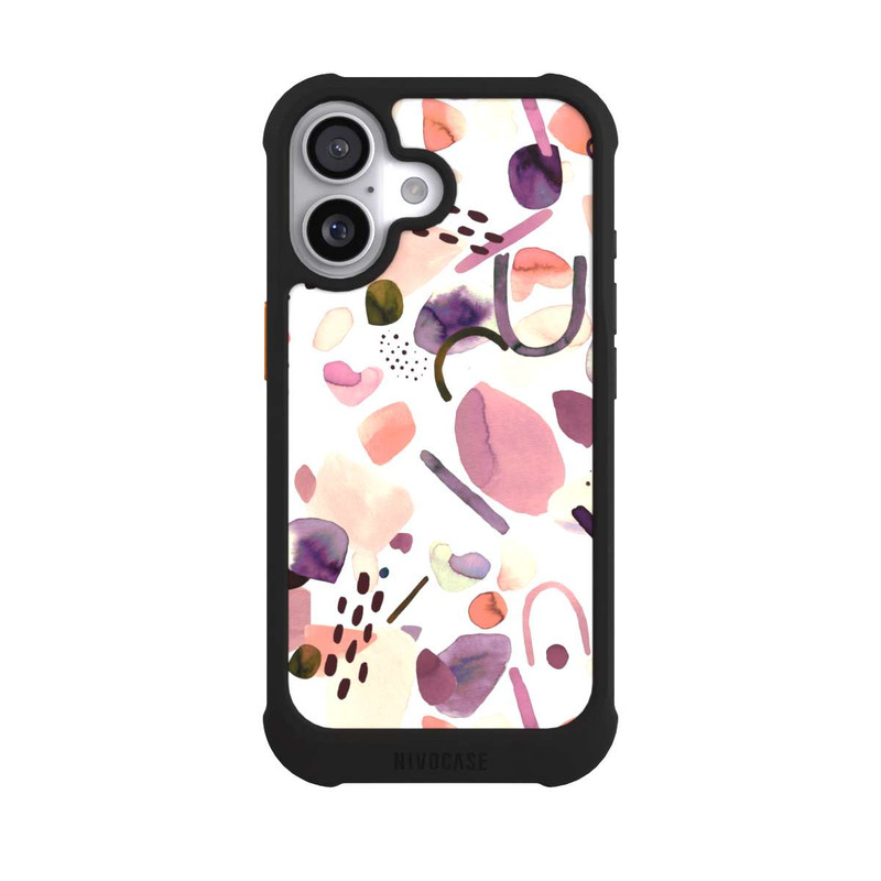 iPhone 17 NIVOmax Watercolor Abstract Pieces Mauve