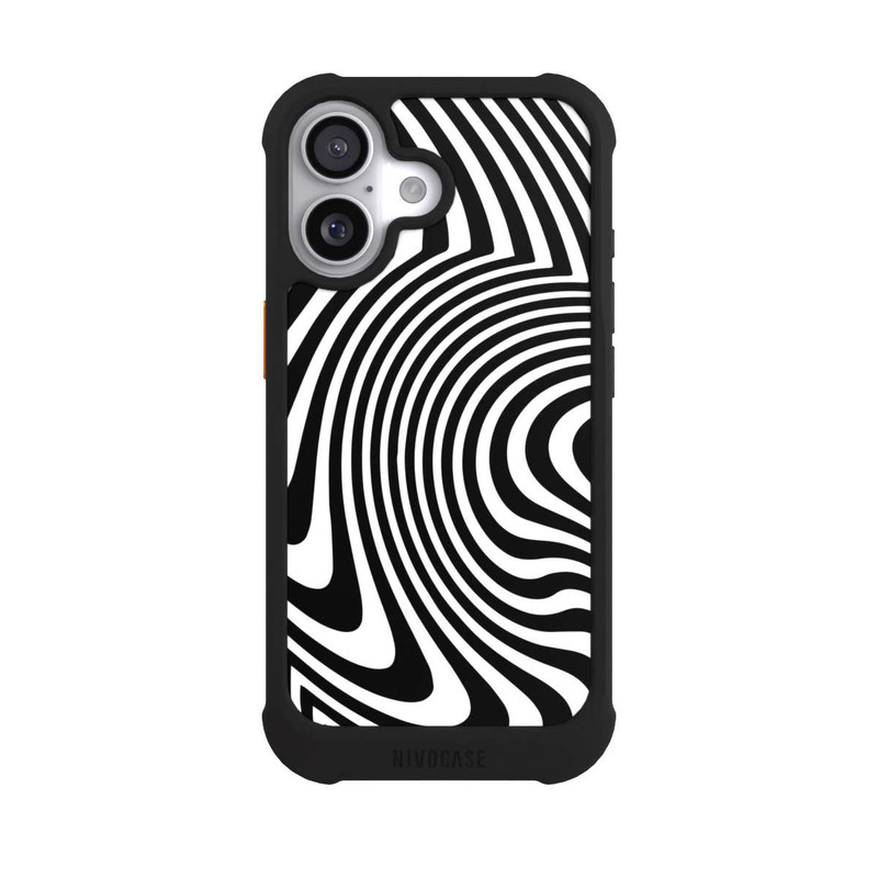 iPhone 17 NIVOmax schwarz-weiße Wellen