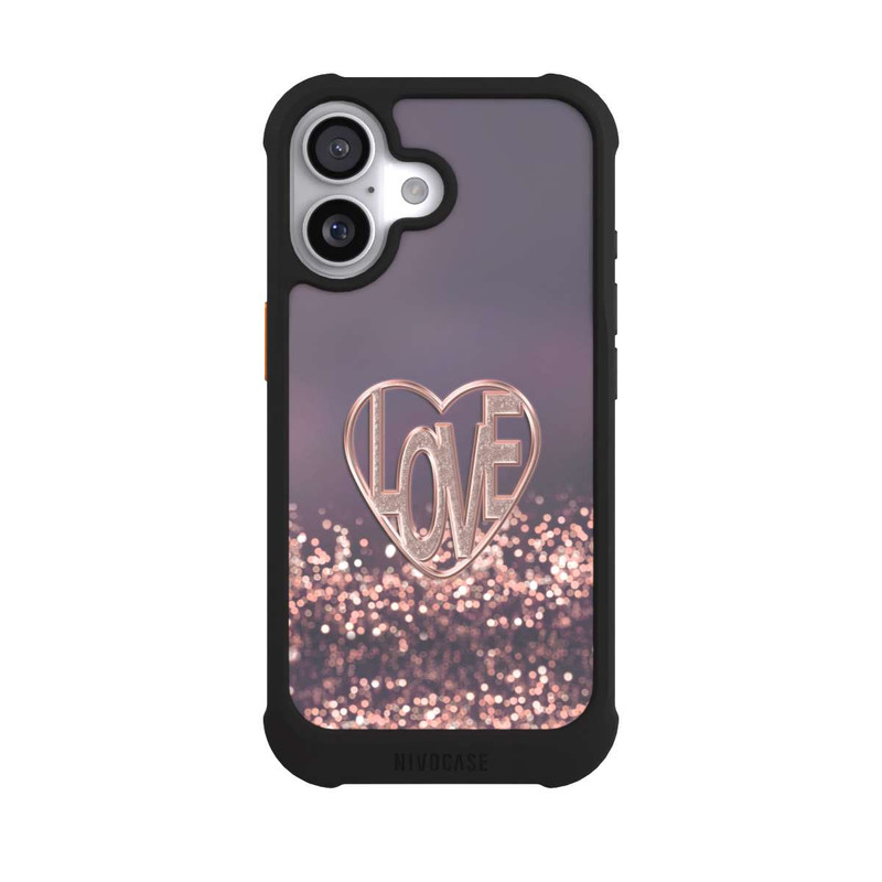 iPhone 17 NIVOmax LOVE Glitzerrosa