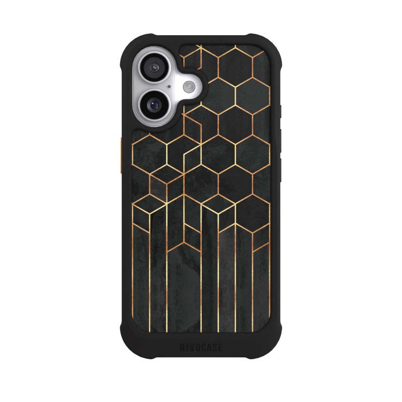 iPhone 17 NIVOmax Schwarze Sechsecke
