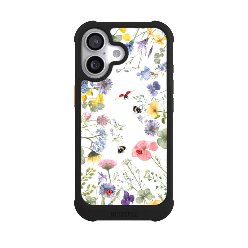 iPhone 17 NIVOmax Bunte Frühlingsblumen und Bienen
