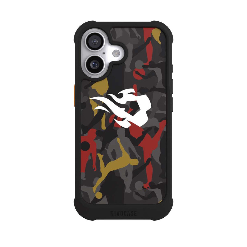 iPhone 17 NIVOmax Belgian Red Flames Camouflage