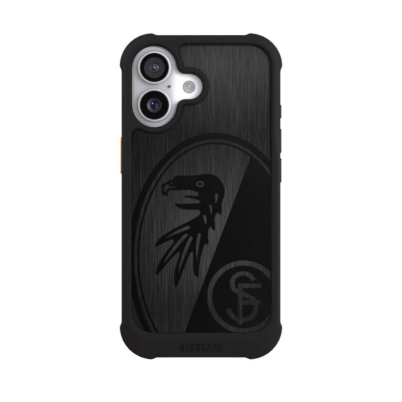 iPhone 17 NIVOmax SC Freiburg Kratzen Horizontal Metall Hintergrund