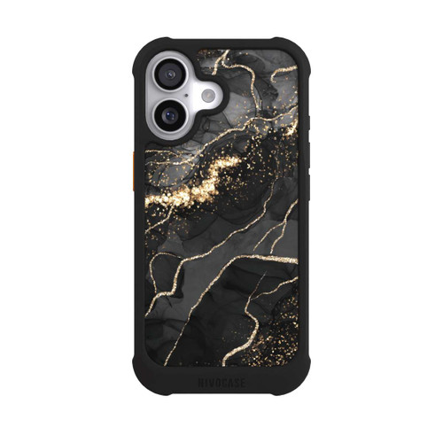Apple iPhone 17 NIVOmax Look Spirales de Marbre Sombre &amp; Or