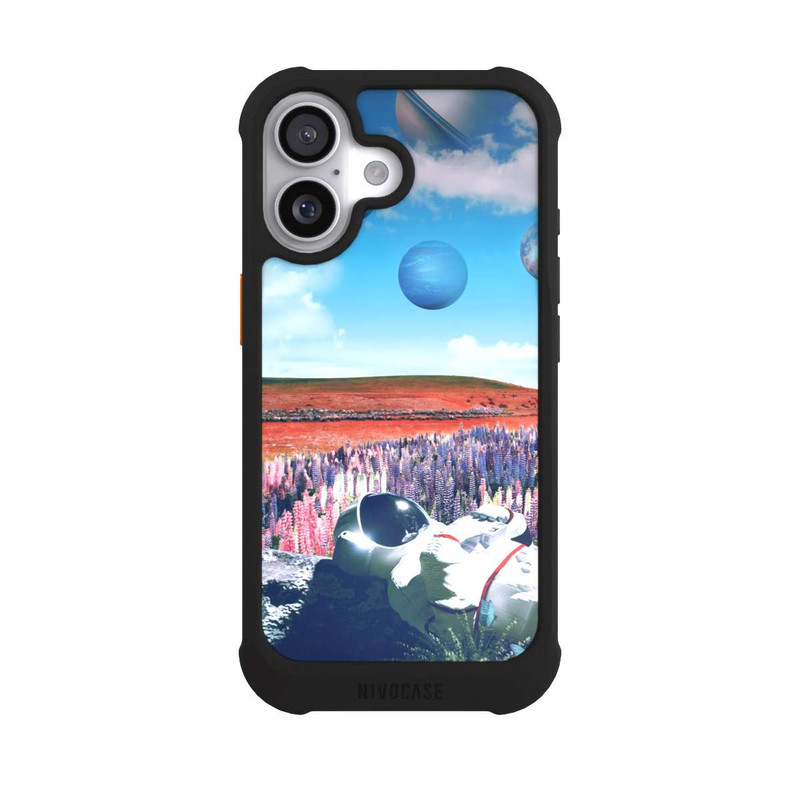 iPhone 17 NIVOmax Astronaut auf Grasplaneten