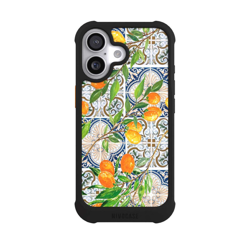 iPhone 17 NIVOmax Greek oranges pattern