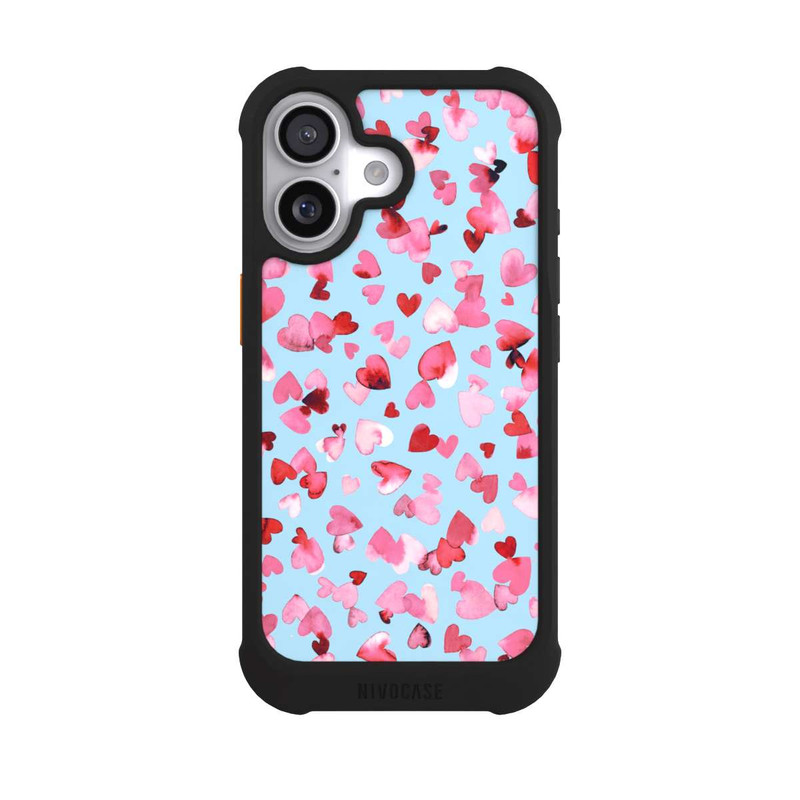 iPhone 17 NIVOmax Saint Valentin Amour Coeurs Rose Bleu