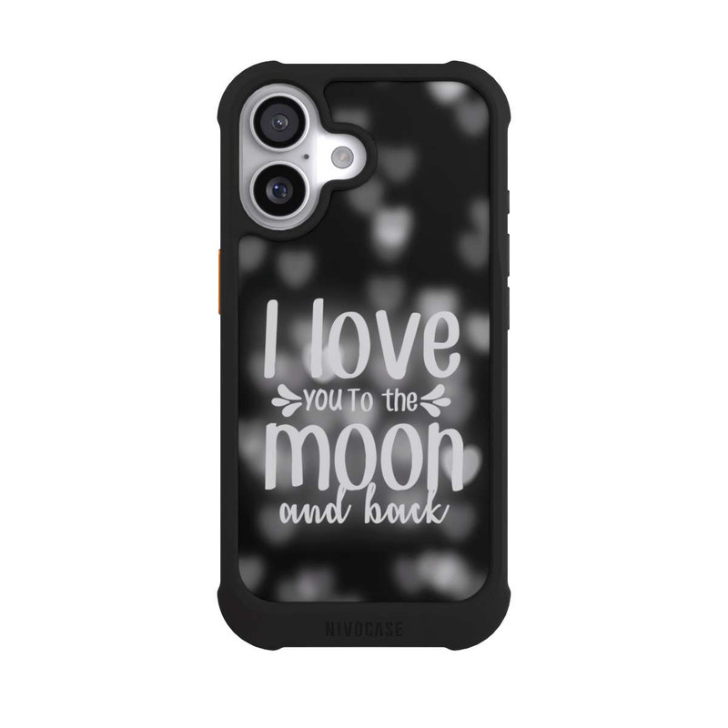 iPhone 17 NIVOmax I Love You to The Moon And Back Black Hearts