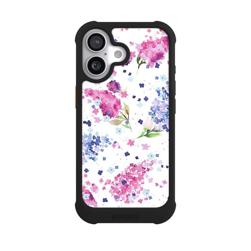iPhone 17 NIVOmax Hortensien Lila und Rosa Blumen