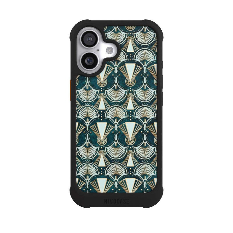 iPhone 17 NIVOmax Art Deco Green Pattern