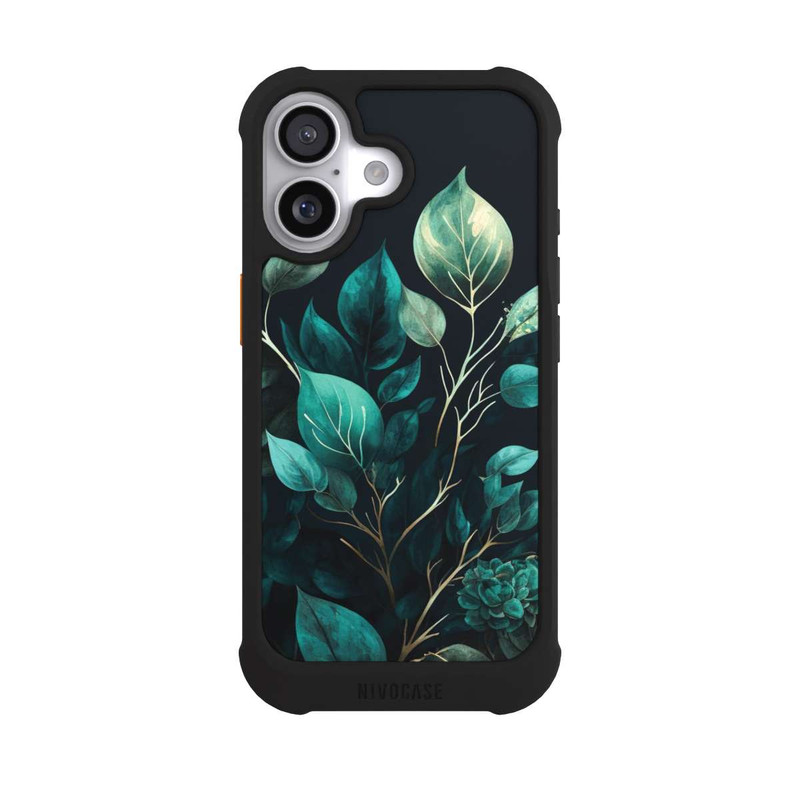 iPhone 17 NIVOmax Eucalyptus Dark Background