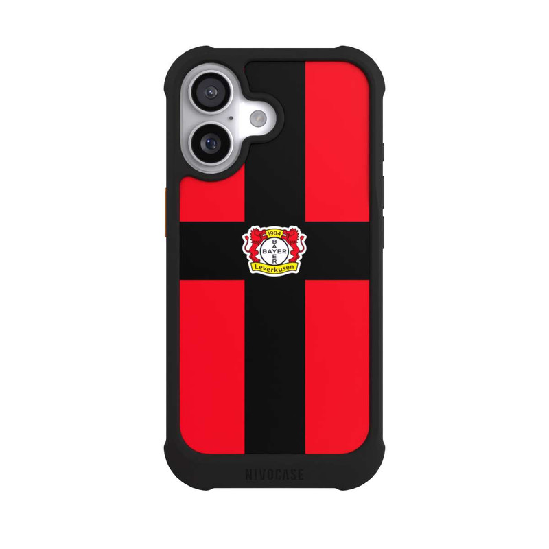 iPhone 17 NIVOmax Bayer 04 Leverkusen Schwarzes Kreuz auf Rot