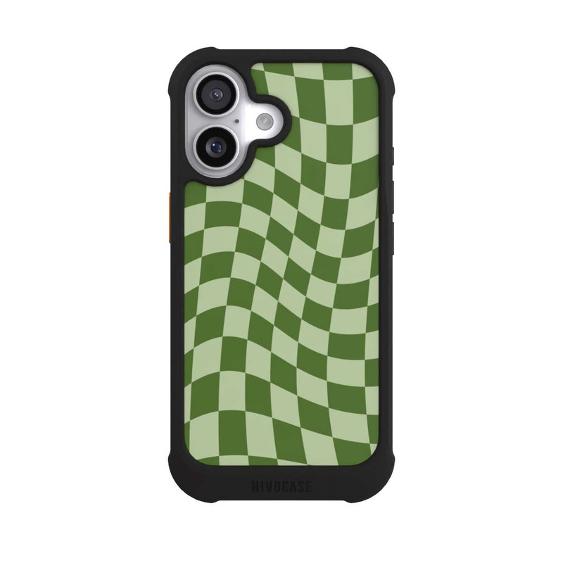 iPhone 17 NIVOmax Checkerboard green