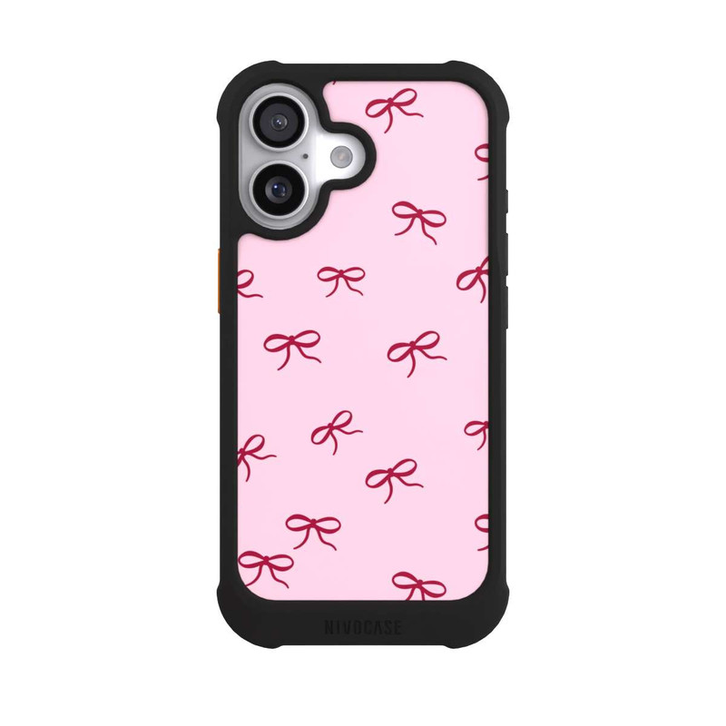 iPhone 17 NIVOmax Schleifen Muster Rot Pink