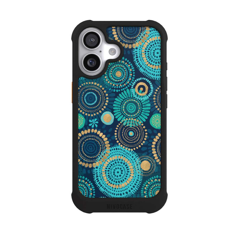 iPhone 17 NIVOmax Blockprint India Teal Gold