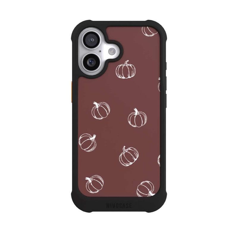 iPhone 17 NIVOmax Kürbiszeit Muster Braun