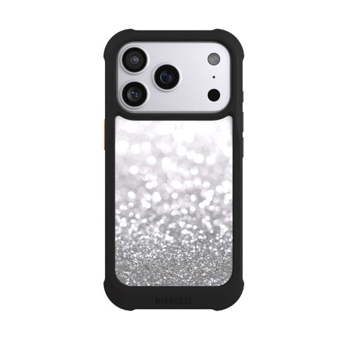 Apple iPhone 17 Pro NIVOmax Pluie de Paillettes Argentées Look
