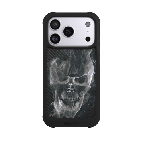 Apple iPhone 17 Pro NIVOmax rauchender Totenkopf Carbon