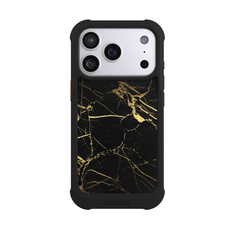 iPhone 17 Pro NIVOmax Marbre Noir et Or